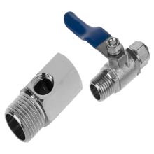 steel 3-way connection and Inlet Ball Valve 1/2″ to 1/4″ Tube for water purifiers pack of 2pcs