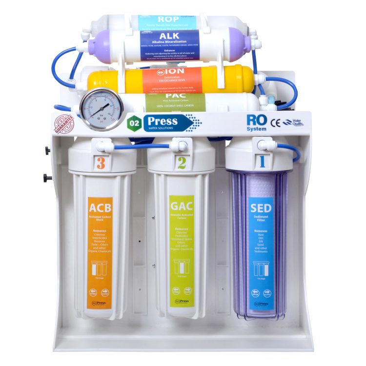 O2press 8-stage water purifier plus membrane protector unit model O2P-X8