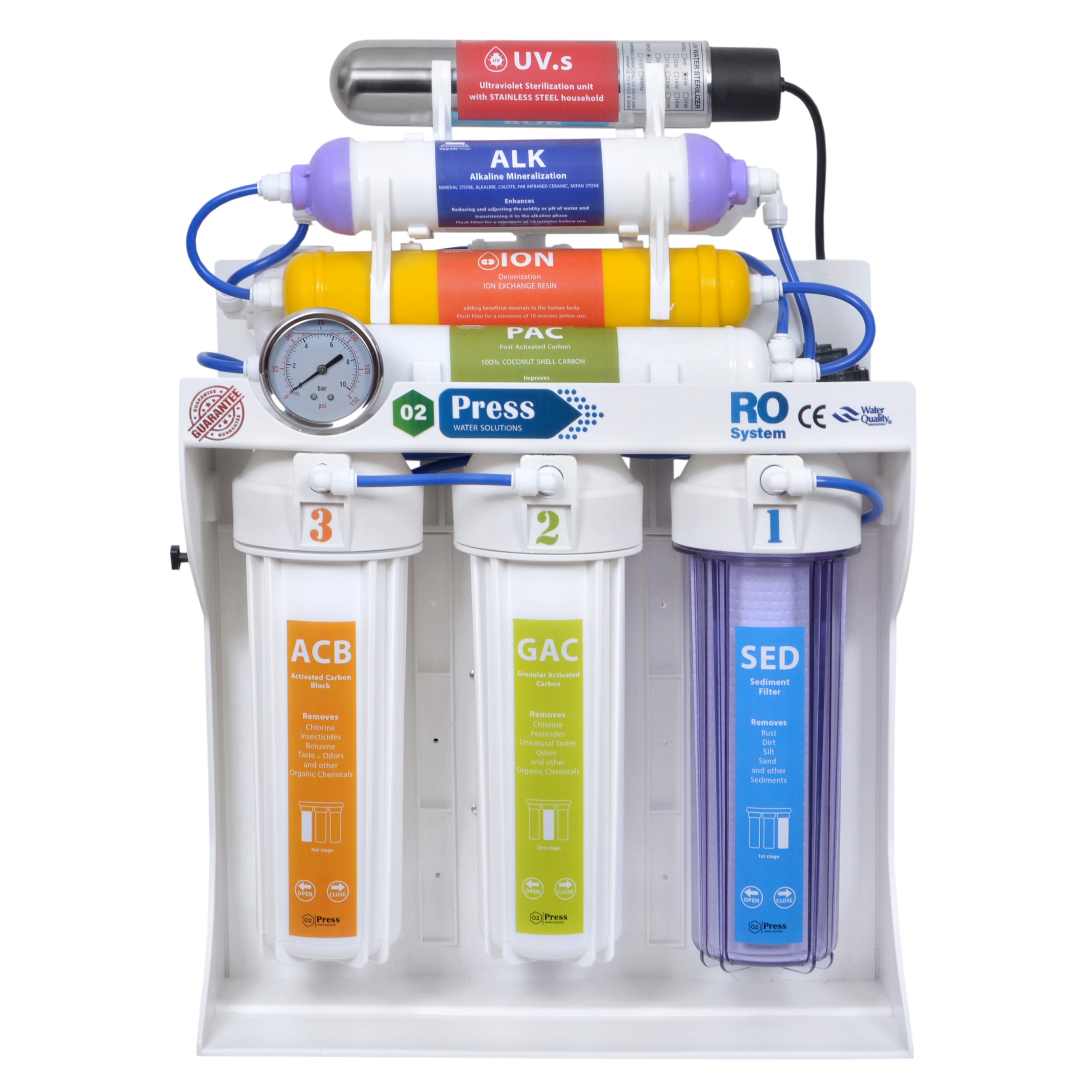 O2press 9-stage water purifier plus UV lamp filter model O2P-X9UV