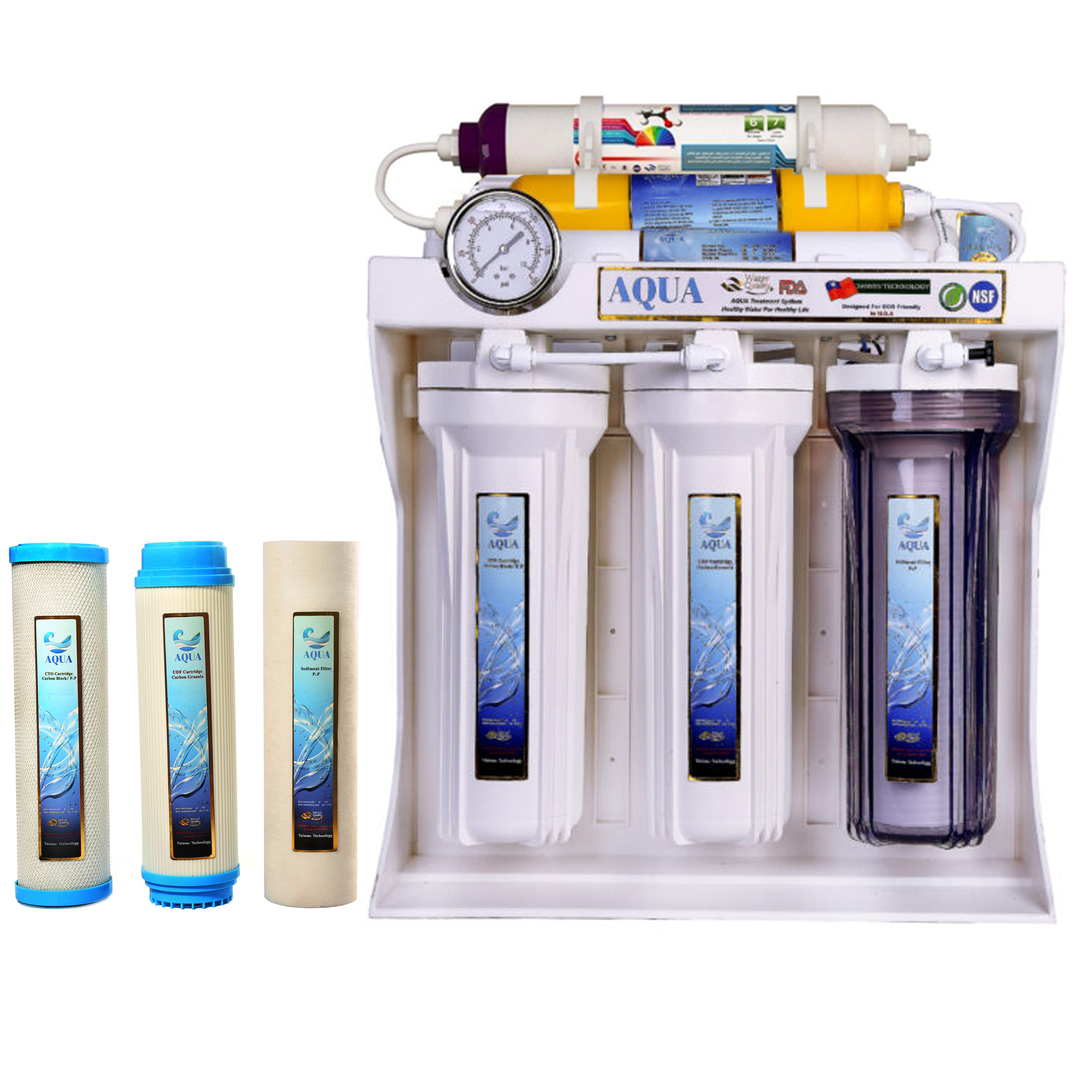Aqua 7-stage water purifier model JW-07 with a free 3s prefilter pack